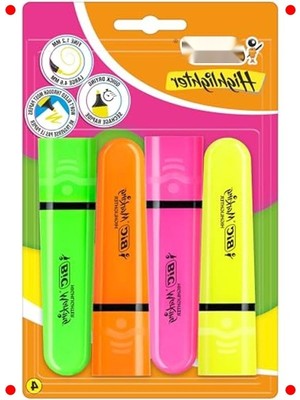 MarkEntegra Klasik Fosforlu Kalem Seti - 4'lü, Hızlı Kuruyan