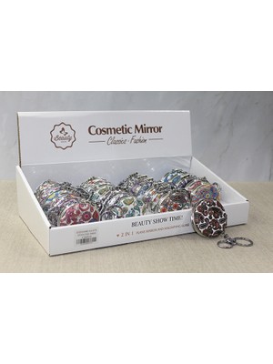 Matmel Taşlı El Aynası Anahtarlık Model 8