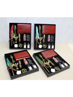 Matmel Deri Defterli Divit Hokka ve Mühür Seti Model 1