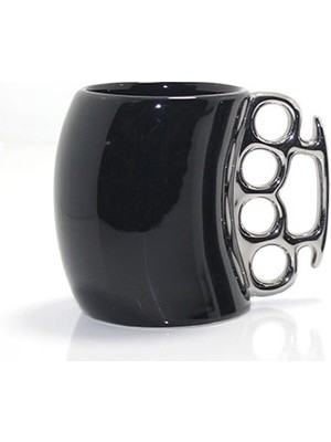 Matmel Porselen Muşta Tasarımlı Kupa Bardak Siyah