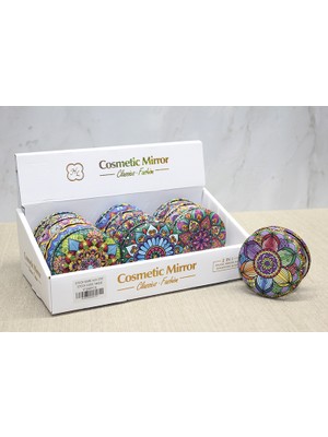 Matmel Taşlı Yuvarlak El Aynası Kalın Model 4