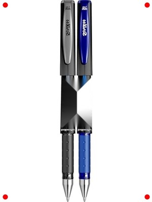 MarkEntegra Kalın Uçlu Jel Kalem Seti 1.0mm - Siyah ve Mavi 2'li