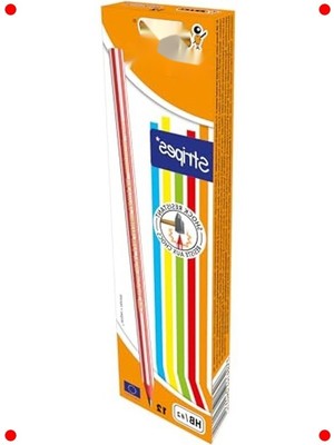 MarkEntegra Çizgili Kurşun Kalem 12'li, Güvenli, Kolay Açılır