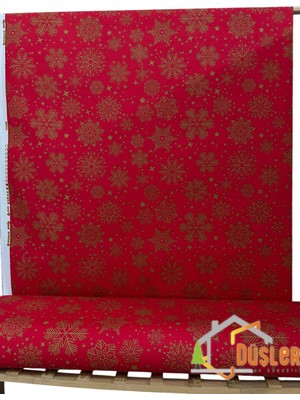 Düşler Ev Tekstili Snowy Kar Tanesi Desenli Su ve Leke Itici Panama Keteni Küçükçalık Premier Duck Kumaş Bezi 100X180