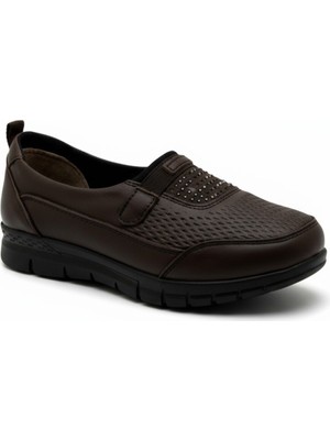 Dosa Shoes 972 Siyah Babet Anne Ayakkabısı-Kahve