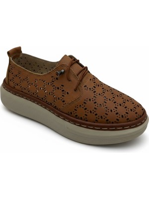 Dosa Shoes Kadın Ortapedik Deri Ayakkabı-Taba