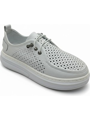 Dosa Shoes Kadın Ortapedik Deri Ayakkabı-Beyaz