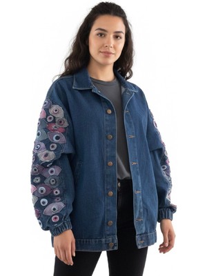 Özel Tasarım Kot Ceket Eyes