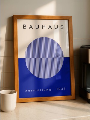 Fuart.Co Lacivert Bauhaus Dijital Baskı Poster (Çerçevesiz) BHFU