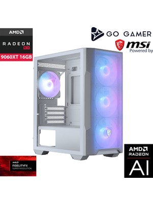 Go Gamer WE212 Amd Ryzen 7 7800X3D / 16GB Ddr5 5600MHZ / 1tb Nvme M.2 SSD / RX9060XT 16GB / 240MM Sıvı Soğutma / Beyaz Kasa Gaming Paket