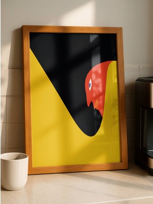 Fuart.Co Siyah Sarı Kırmızı Bauhaus Dijital Baskı Poster (Çerçevesiz) BHFU