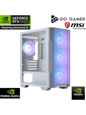 Go Gamer WE215 Amd Ryzen 7 7800X3D / 16GB Ddr5 5600MHZ / 1tb Nvme M.2 SSD / RTX5060TI 8gb / 240MM Sıvı Soğutma / Beyaz Kasa Gaming Paket