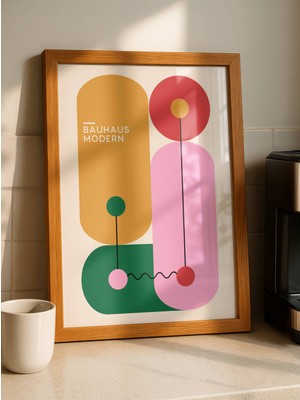Fuart.Co Bauhaus Minimal Objeler Dijital Baskı Poster (Çerçevesiz) BHFU