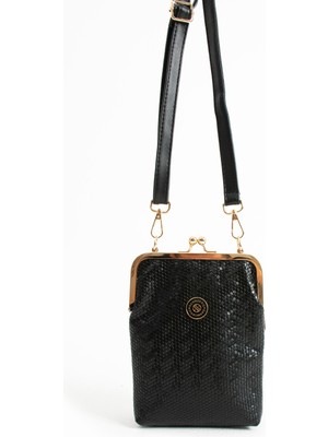 Lifonbag Kadın Burslu Gold Aksesuarlı Çapraz Askılı Suni Deri Telefon Bölmeli Omuz ve Çapraz Çanta LIFON1440