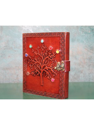 Matmel Taşlı Deri Defter Model 6