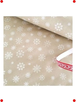 MarkEntegra 5 Adet Kar Desenli Paket Kağıdı - 70X100 cm