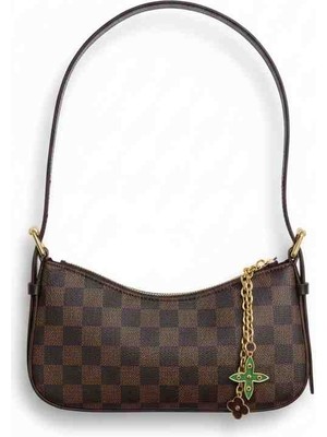 Moda Fiesta Kadın Dama Desenli Omuz Çantası Ayarlanabilir Askılı Günlük Çanta