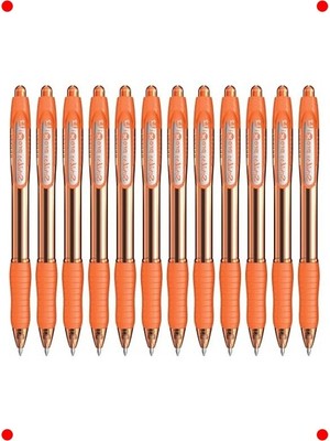 MarkEntegra Turuncu Ergonomik Tükenmez Kalem Seti (12 Adet)