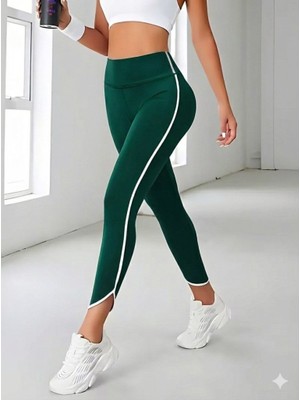 Arben Boutique Kadın Yüksek Bel Yan Şerit Detaylı Dalgıç Tayt