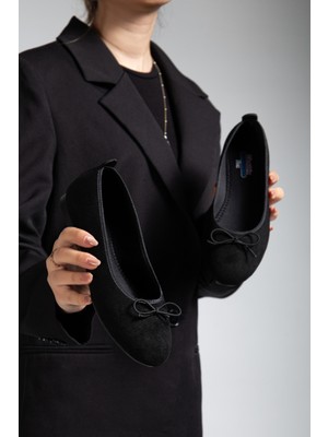 Ghattix Kadın Babet Süet Kadife Ayakkabı Düz Tabanlı Günlük Kullanım İçin Rahat Tasarım