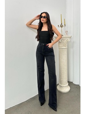 Karma 7984 Lacarino Pantolon Wıde Leg Taşlı