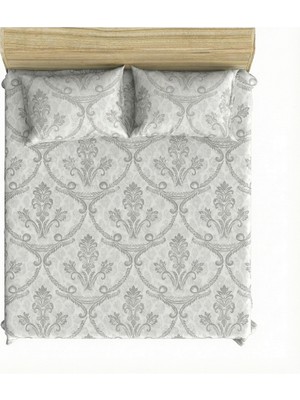 Maki Home %100 Pamuklu Çiçek Baskılı 180x200+2*(50x70) Battal Boy Lastikli Çarşaf Ve Yastık Kılıfı