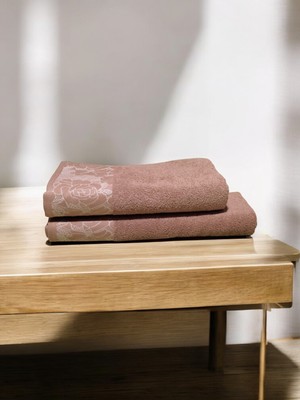 Nurpak Gülizar %100 Pamuklu Banyo Havlu Takımı 50X90 ve 90X150 Havlu