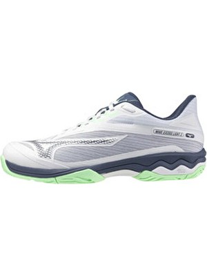 Mizuno Wave Exceed Light 2 Ac Gri / Beyaz Erkek Tenis Ayakkabısı Hafif ve Nefes Alabilir Yapı ile Konforlu