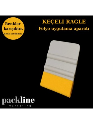 Packline Marketing Cam Filmi Folyo Uygulama Aparatı Keçeli Ragle 1 Adet 10,3 x 7,4