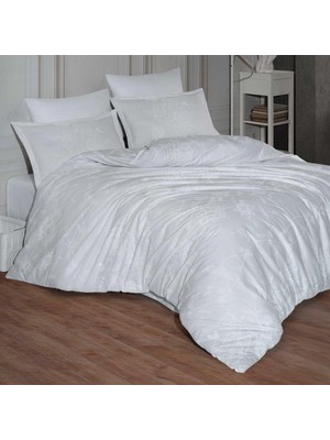 Bigelal Ranforce Nevresim Takımı Çift Kişilik Arnor V1 Beyaz