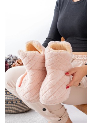 Slipcat Kadın Panduf Ev Botu Ev Ayakkabısı Kalın Hafif Taban