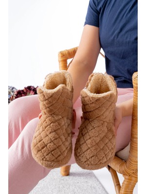 Slipcat Kadın Panduf Ev Botu Ev Ayakkabısı Kalın Hafif Taban