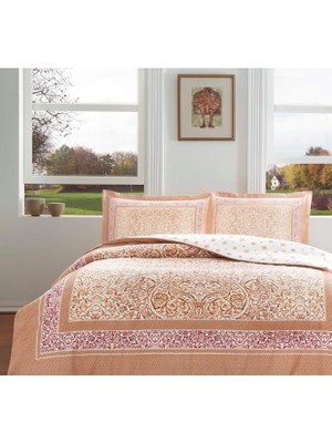 Bigelal Çift Kişilik Saten Nevresim Takımı Hamlet Kiremit