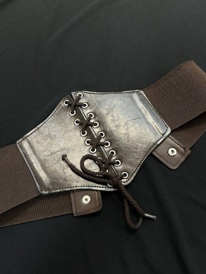 Fiori Bağcık Detaylı Elastik Korse Kadın Kemeri, Ceket Kemeri, Elbise Kemeri, Gömlek Kemeri