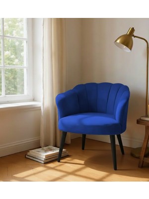 Waterybrook Tekli Berjer Koltuk - Papatya Babyface Kumaş – Siyah Ayaklı - 13 Renk Seçeneği