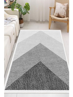 Pelura Halı Geometrik Desenli Dijital Baskılı Kaymaz Taban Yıkanabilir Halı