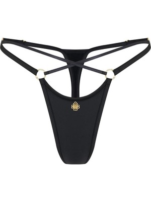 Feu De Elu Sensure Siyah Saten x String