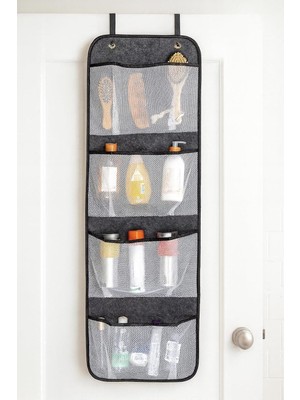 CINARSTORE Keçe Kapı Arkası Organizer – 4 Bölmeli, Fileli Düzenleyici