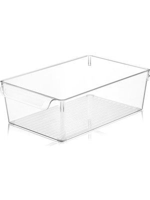 CINARSTORE Şeffaf Buzdolabı Düzenleyici Kutusu, 20 x 32,5 x 10 Cm, Kristal Plastik