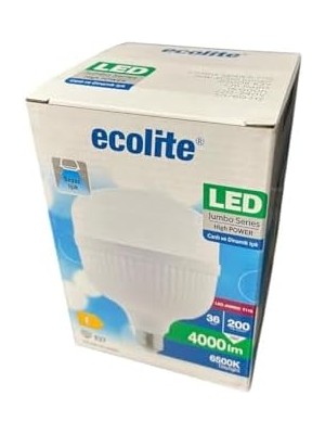 CINARSTORE LED Ampul 36W (200W Eşdeğer) - E27 Duy, 6500K Beyaz Işık, 4000 Lümen, Enerji Tasarruflu LED Lamba, 166X115MM, Ac 220V