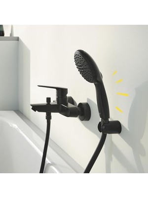 CINARSTORE El Duşu Askısı | Duş Başlığı Tutucu | Sabit | Mat Siyah | 279582430