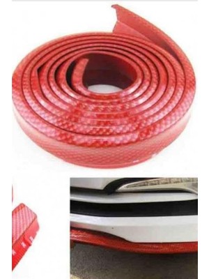 Kırmızı Renkli 2,5 Metre Araba Oto Ön Tampon Koruyucu Kauçuk