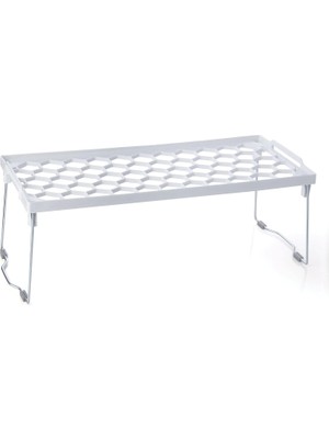 Plastik Metal Ayaklı Dikdörtgen Mini Raf Düzenleyici Organizer