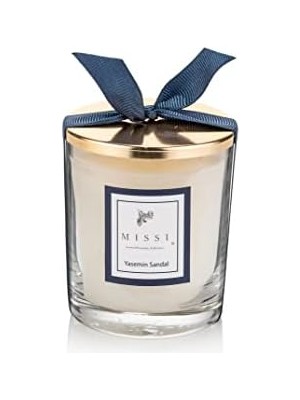 Kapaklı Yasemin Sandal Kokulu Vegan Mum (140 Gr)