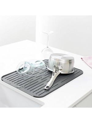 Silikon Damlama Matı, Çelik, Koyu Gri, 43,8 x 32,5 x 0,9 cm