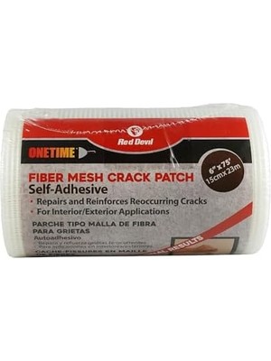 Red Devil 1226 Onetime Fiber Mesh Çatlak Yama 15,24 cm x 75' Duvar Onarım Kumaş, Beyaz