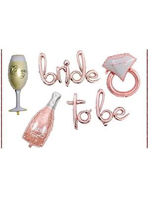 Bride To Be Balon Seti Bekarlığa Veda Setleri Rose Şampanya Balon