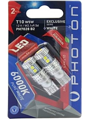 CINARSTORE T10 W5W Dipsiz Geri Vites/tavan//plaka LED Ampulleri, 2'li Set, Beyaz