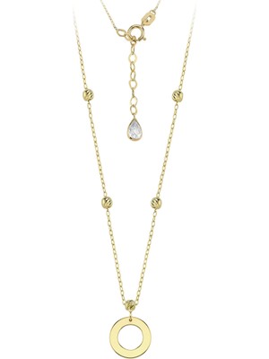 Hakan Mücevherat Dorikalı Yuvarlak Minimal 14 Ayar Altın Kolye