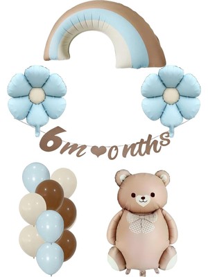 Retro Papatya Temalı Erkek Bebek Konsept Doğum Günü Seti (6months)